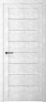 Дверь межкомнатная DORICA Техно-5 600*2000 Эко-шпон Крафт-Бетон светло-серый стекло матовое (сеул)